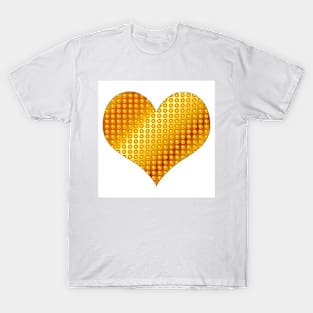 Golden hearts-White T-Shirt